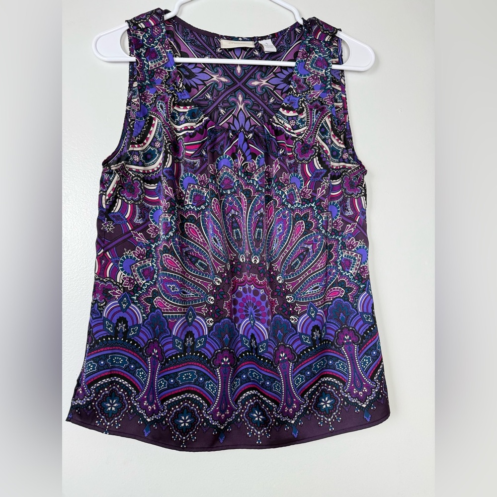 Chico's‎ Vibrant Purple Paisley Tank Top